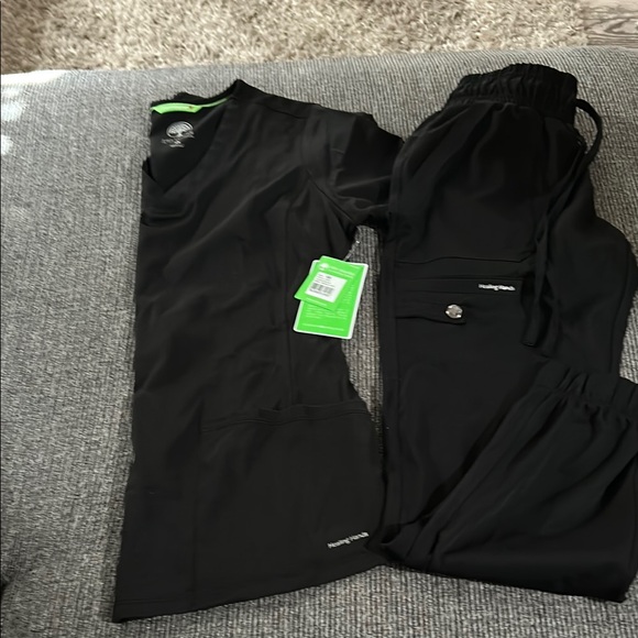 healing hands Pants - Healing Hands Black Scrub Set